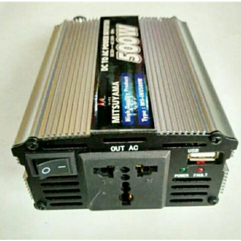 Cod Power Inverter Mitsuyama MS500 DC to AC Bayar Ditempat