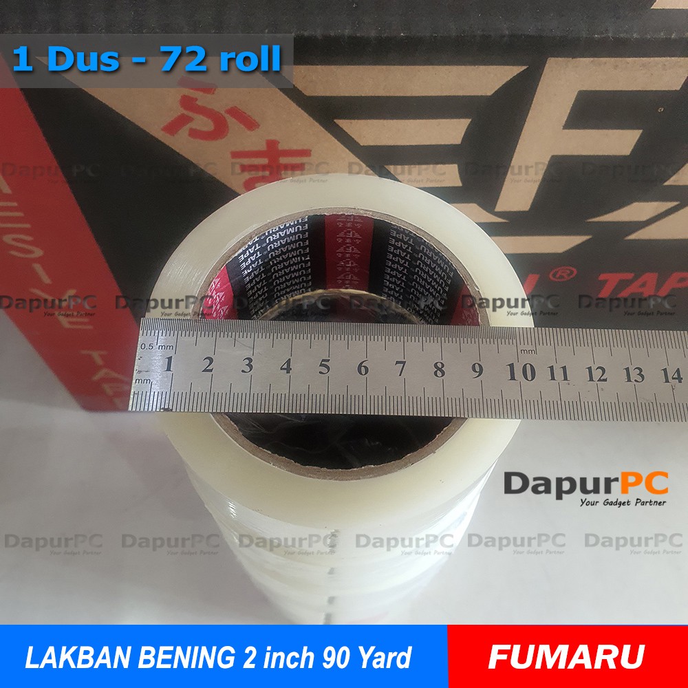

Lakban Bening 1 Dus Fumaru 2 Inch 90 Yard Kualitas Daimaru 72 Roll