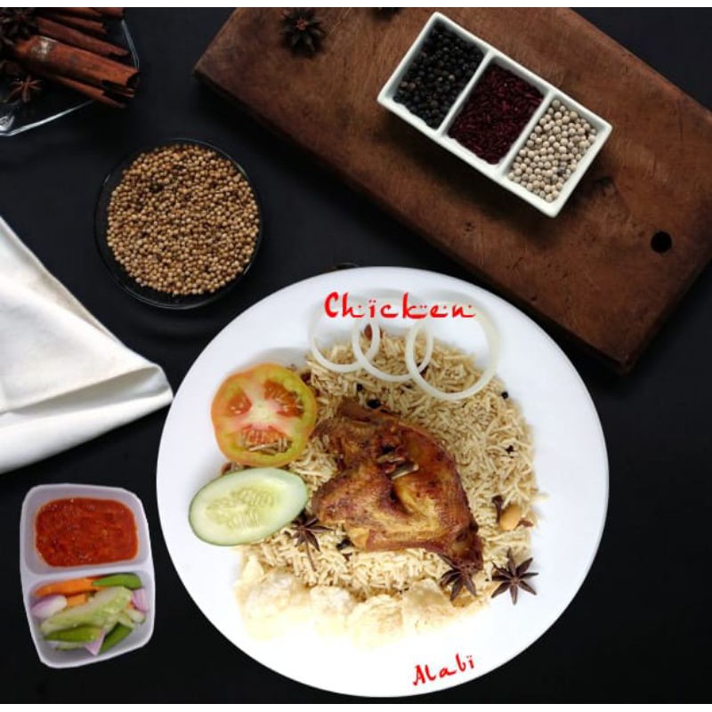 NASI KEBULI AYAM ALABI FROZEN per pack 350gram per porsi