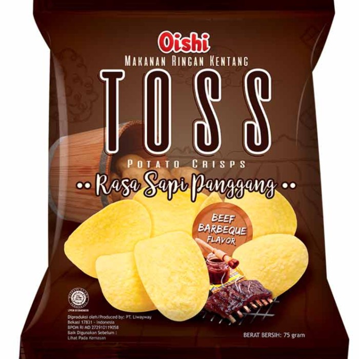 

OISHI TOSS POTATO CRIPS SAPI PANGGANG 75G