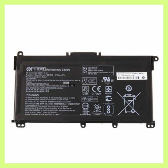 Original Baterai Battery Batre Hp Tf03Xl 920046-421 Hstnn-Lb7X Pavilion 14 BF 15-CC 15- CD  15-CD TPN-C131 14-BF011TX Original