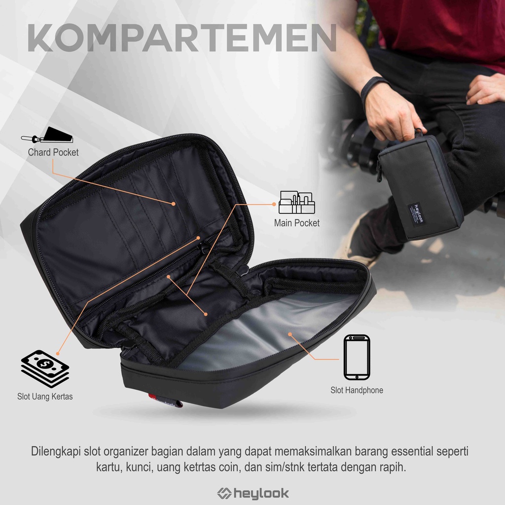 HAND BAG PRIA WATERPROOF TAS TANGAN HITAM ANTI AIR CLUTCH CLUTH CLUCHT BAG PRIA WANITA HANDBAG POUCH BAG ORGANIZER HP KARTU PASPOR ID CARD