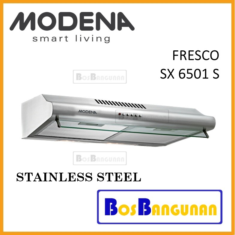 Cooker Hood MODENA SX 6501 S / Exhaust Dapur MODENA SX6501S STAINLESS