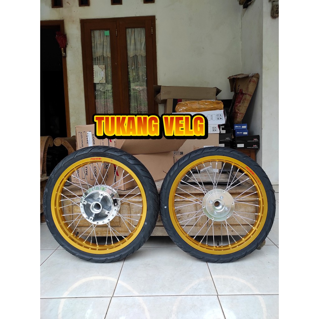 Velg jari jari CB150R Old Paketan Ring 17 Tapak Lebar 185-215 plus ban