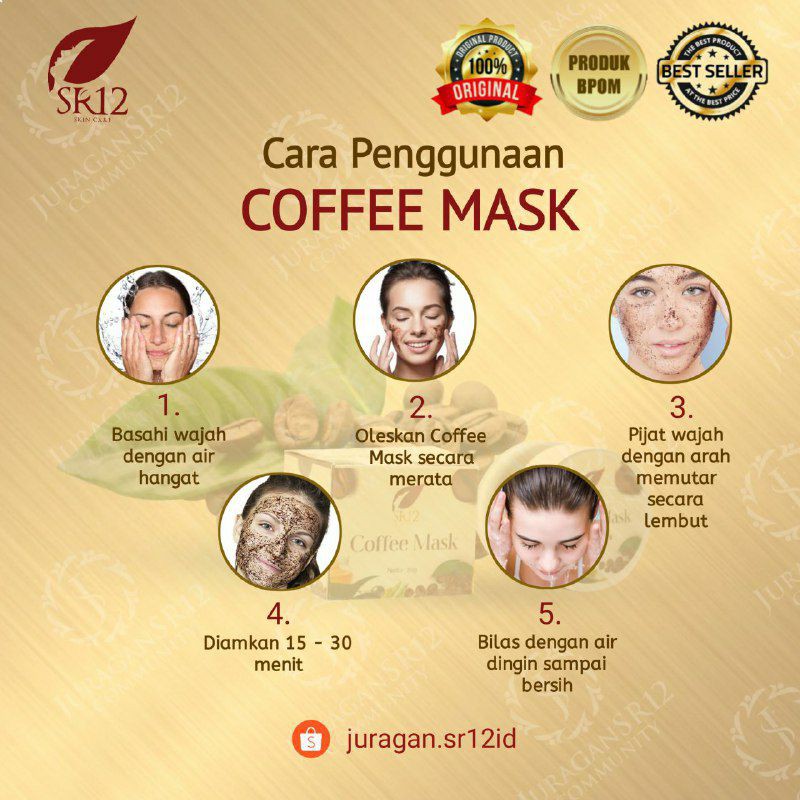 SR12 COFFEE MASK PEELING NATURAL / MASKER PEELING KOPI HERBAL