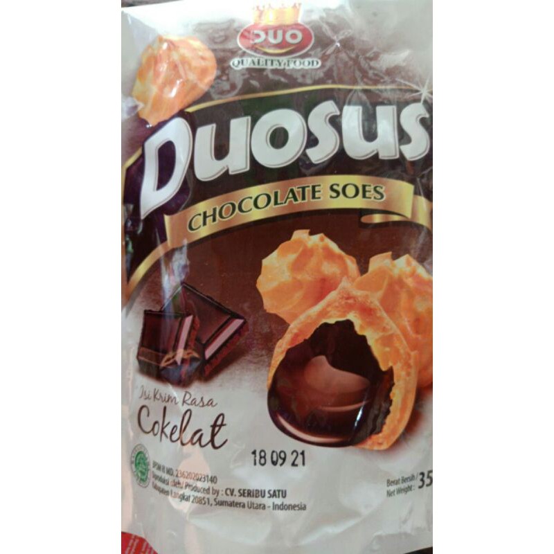 

makanan ringan duosus coklat