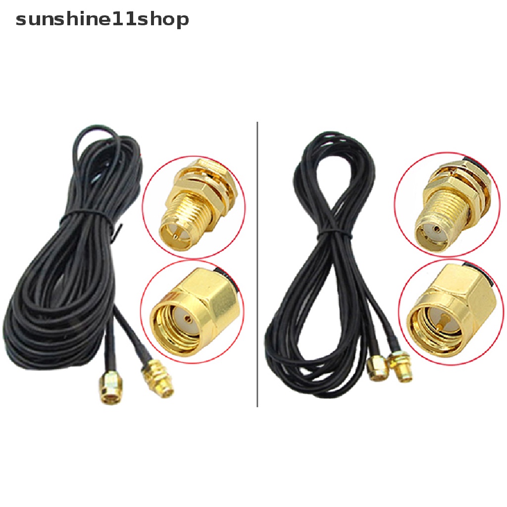 Sho Kabel Adapter Konektor Pigtail Coaxial SMA Male Ke Female Panjang 10M