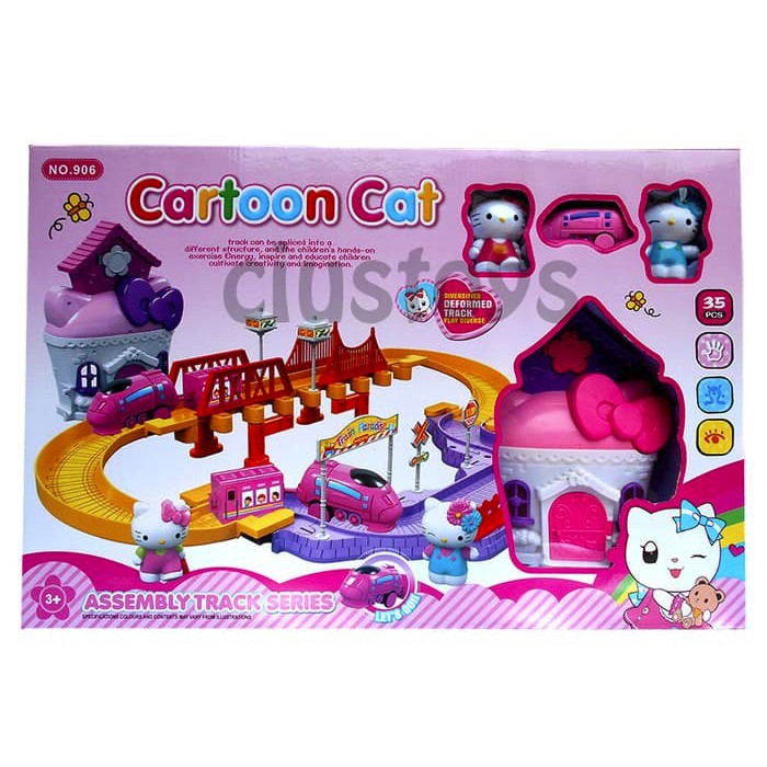 IST TRACK CARTOON CAT HELLO KITTY 906 MAINAN KERETA FIGURE HELLO KITTY
