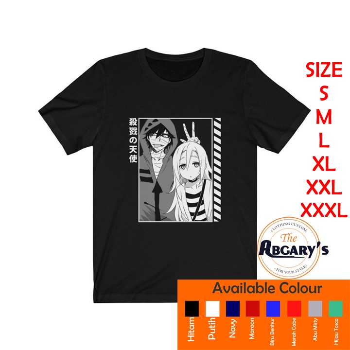 KAOS ANGELS OF DEATH TSHIRT ISAAC FOSTER SATSURIKU NO TENSHI ANIME MANGA JEPANG