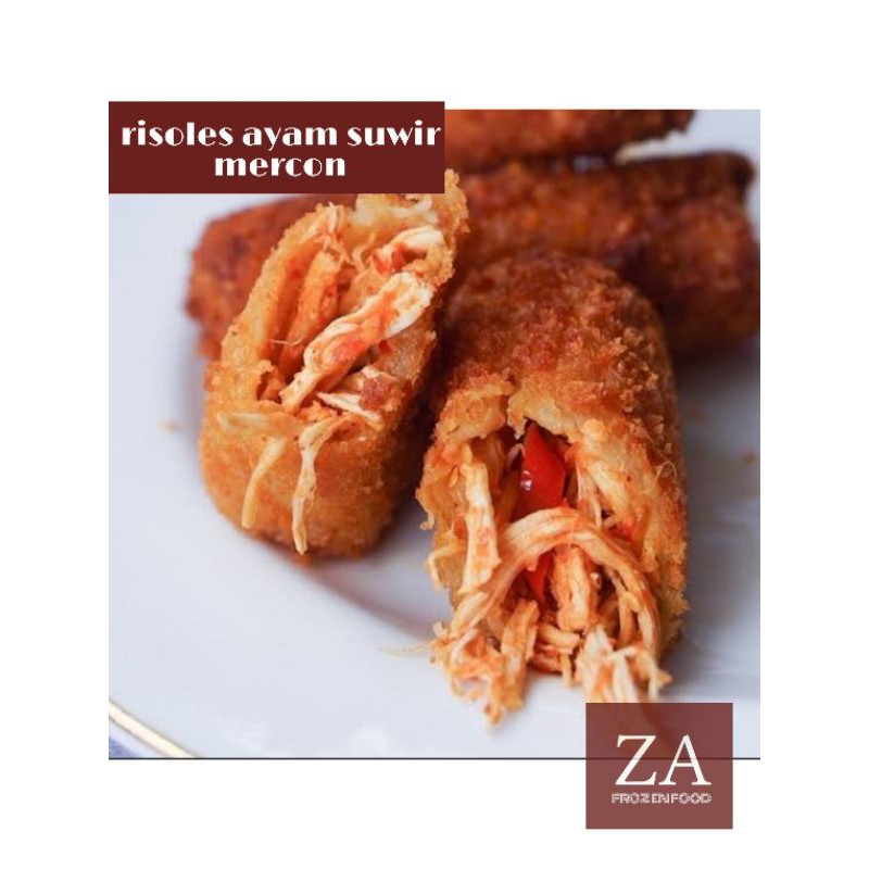 

risoles isi ayam suwir mercon super pedas (digoreng / frozen)