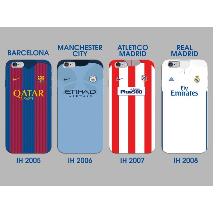 Khanzzs lagi ada        CUSTOM CASE BARCELONA MANCITY ATM REAL MADRID IH 2005 - 2008       Mari beli