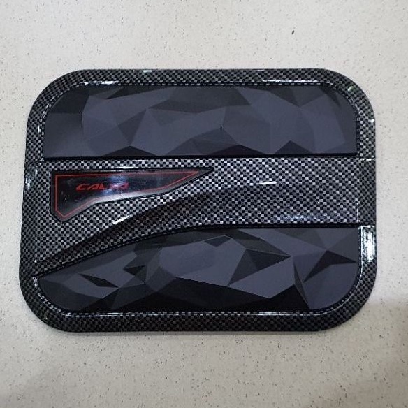 Tank cover hitam list carbon model diamond Calya. Variasi_Motor&mobil