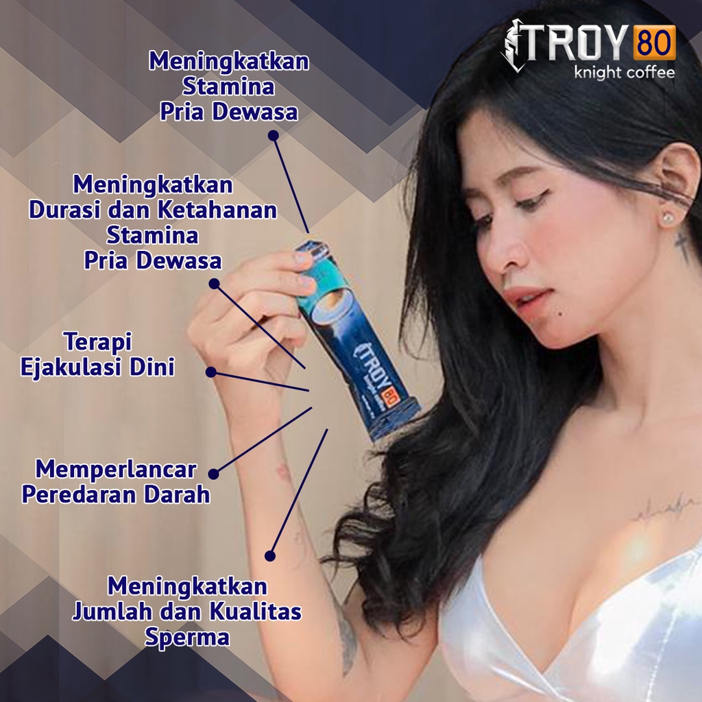 Kopi Troy 80 Obat kuat tahan lama pria dewasa 100% herbal tanpa BKO Bpom Halal