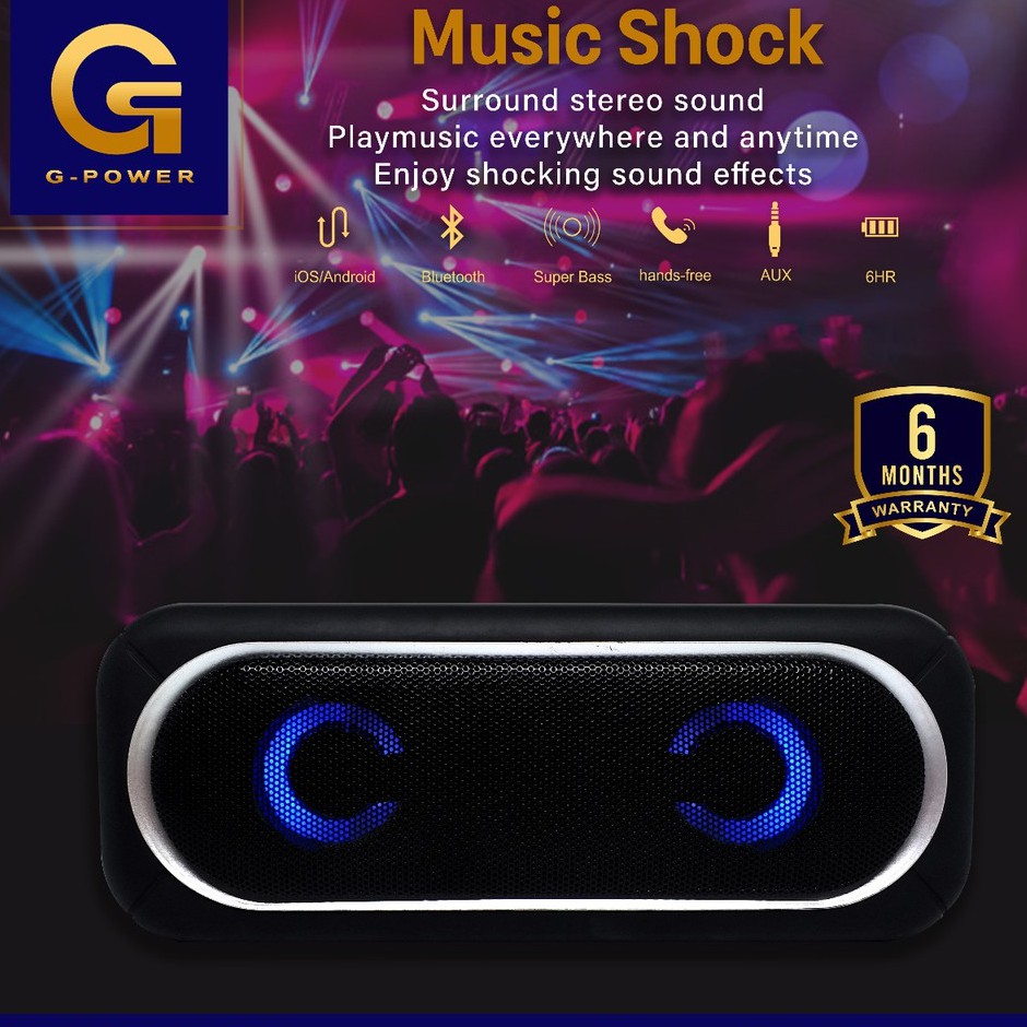 GPOWER SPEAKER BLUETOOTH G7 TWO SPEAKER SUPER BASS GARANSI 6 BULAN