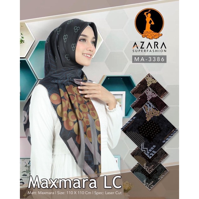 Hijab Segi Empat Motif Hitam Putih / JILBAB SEGIEMPAT SILK POLYCOTTON-6