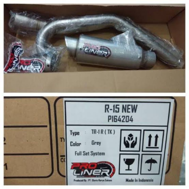 Kenalpot knalpot racing Pro Liner Proliner TR1 Titan Yamaha R15 New original