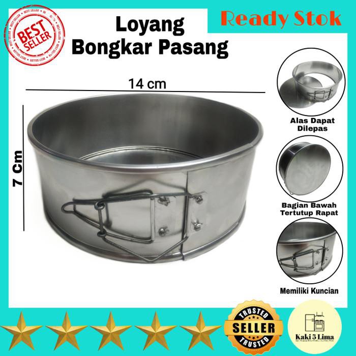 Baking / Loyang Cetakan Kue Bongkar Pasang Bulat 14 Cm