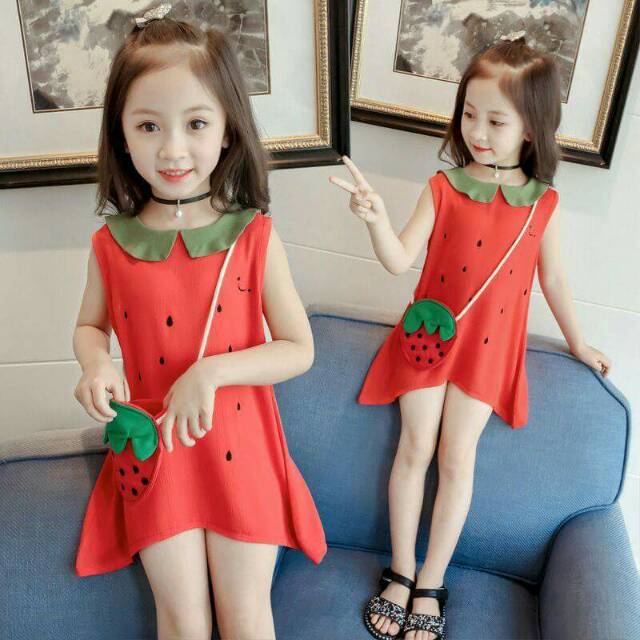 Strawberry Dress+SlingBag