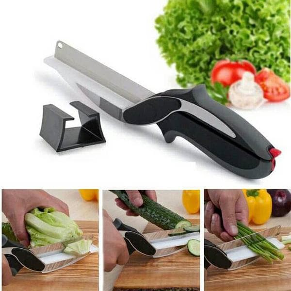 Trend-Clever Cutter Pisau Gunting Serbaguna Pisau Sayur Daging Buah Pisau Dapur