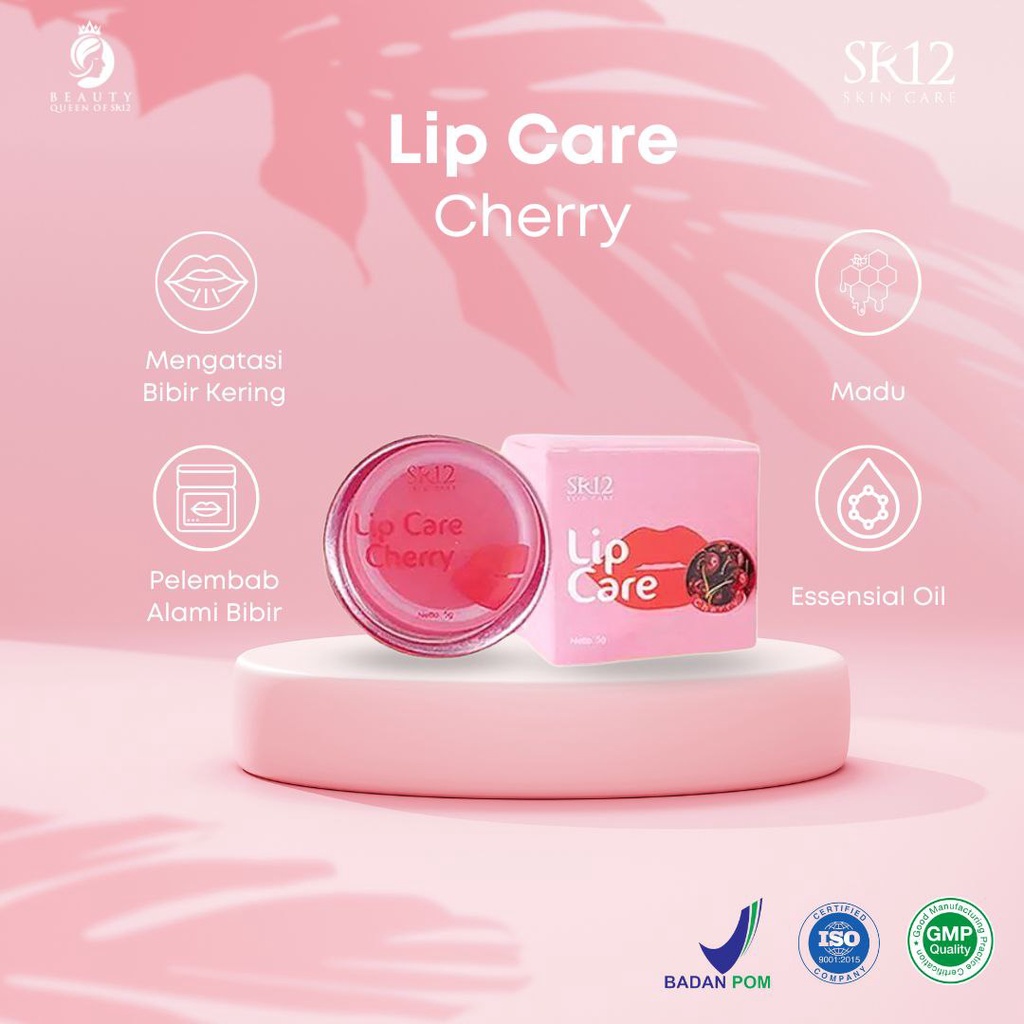 Lip Care SR12 Untuk Perawatan Bibir Hitam Gelap Pecah-Pecah Kering Moisturizing Transparent Lip Gloss