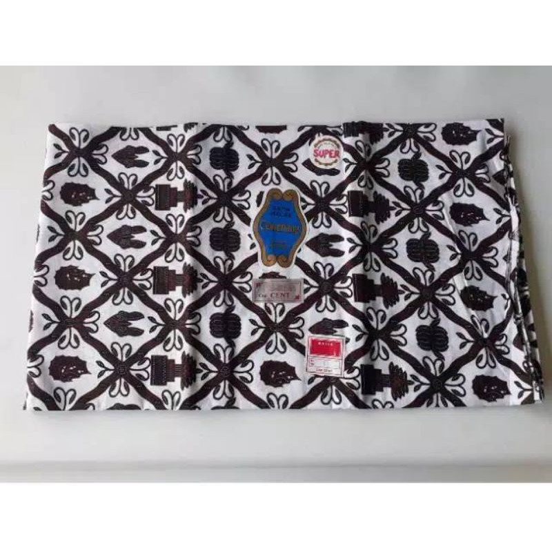 Kain Batik Sidomukti Putih / Kain Batik Meteran / Kain Jarik