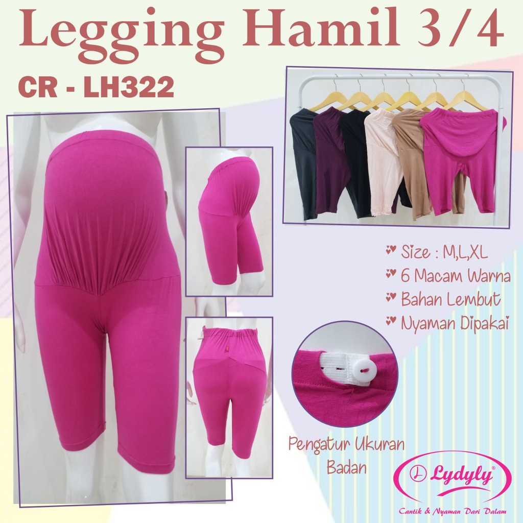 Celana Legging Hamil Lydyly LH322 (3/4) &amp; LH321 / Celana Legging Bumil Lydyly LH 322 (3/4) &amp; LH 321