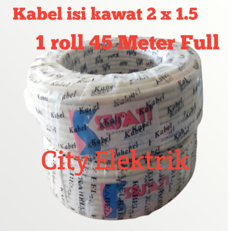 Kabel Listrik NYM SEJATI 2x1.5 1 Roll 45 Meter Full / Kabel Audio / Kabel Kawat NYM 2 x1.5