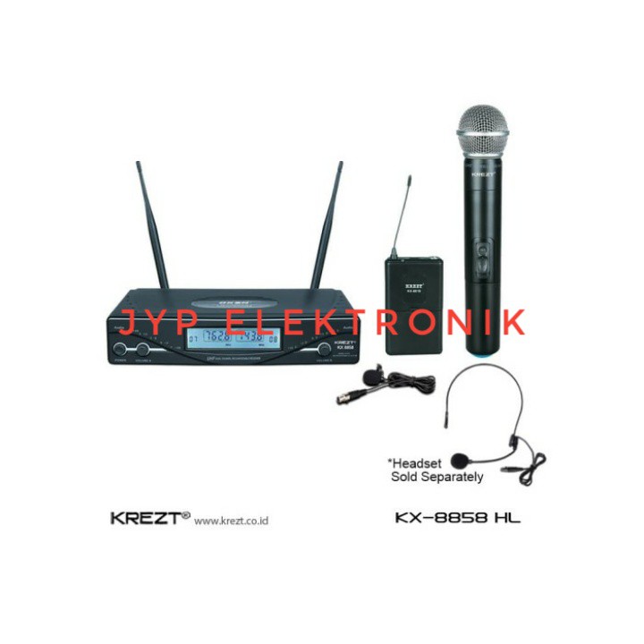 MIC WIRELESS KREZT KX 8858 / KX8858 / KX-8858 (PEGANG+CLIP ON)