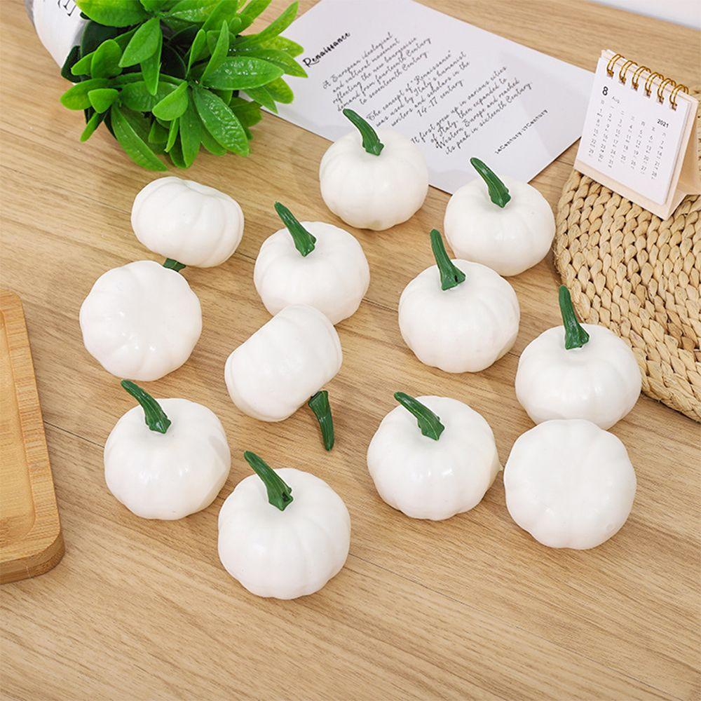 R-bunga 12pcs Labu Artificial Lucu DIY Craft Fall Decor Dekorasi Pesta