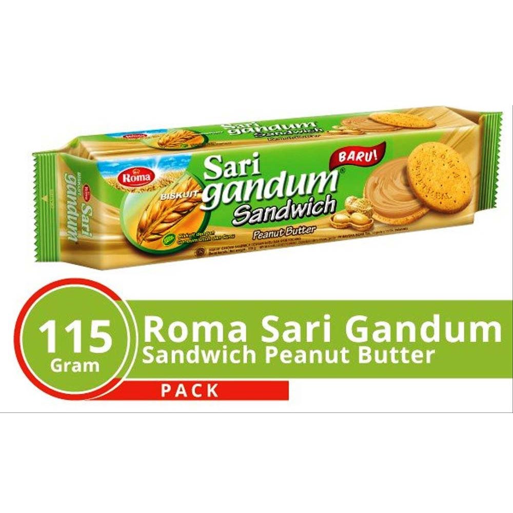 

Roma Sari Gandum Sandwich Peanut Butter 115 Gr