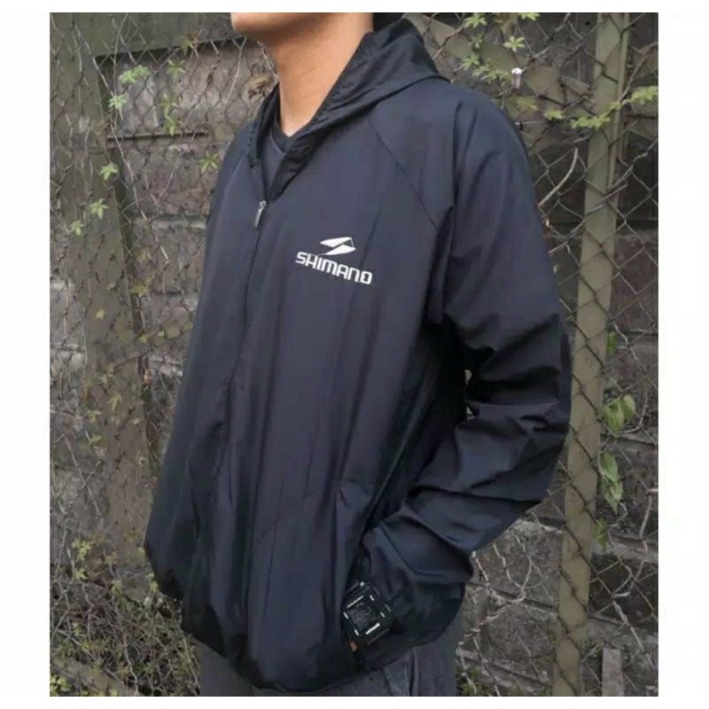 Jaket parasut shimano jaket bersepeda jaket olahraga jaket pria dan wanita