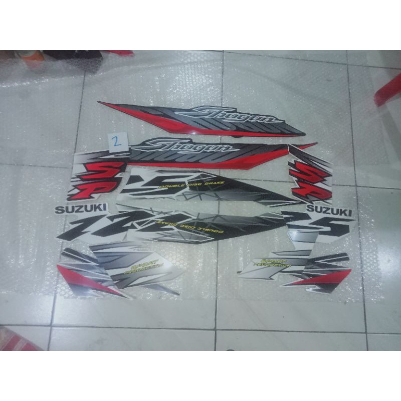 Standar original Striping Lis stiker Shogun 125 Sp Putih 2007 fullset