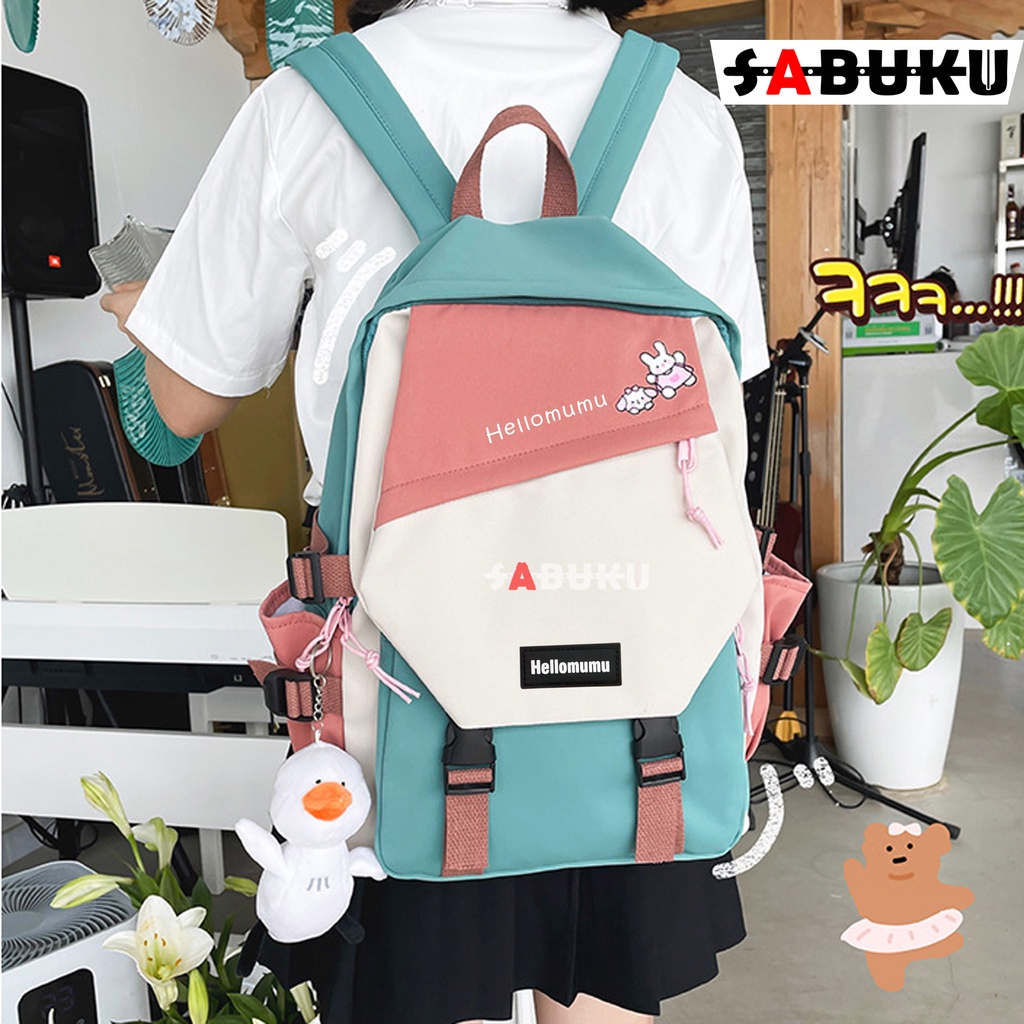 Tas Punggunga Wanita Tas Ransel Sekolah SD SMP Fashionable Backpack Tas Ransel Korea Fashion -182