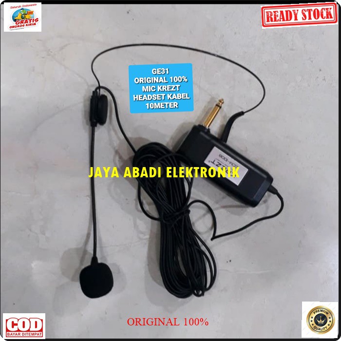 G31 Original mik mic headset kabel 10meter condesor bando pro karaoke mikrophone microphone audio sound vokal vocal professional panggung dj studio Jepit Kancing kerah baju Clip sensitif aux emas klip G31  BISA DIGUNAKAN SEGALA JENIS AUDIO  GARANSI UANG K