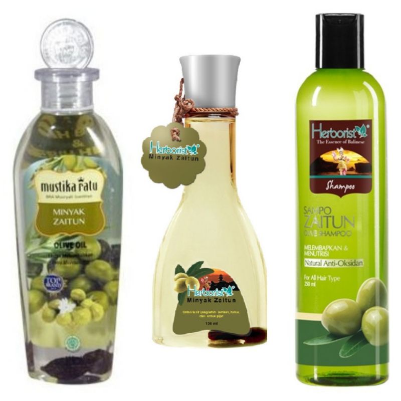 Minyak Zaitun Mustika Ratu 75ml/175ml / Herborist Minyak Zaitun 75ml/150ml / Shampo Zaitun Herborist