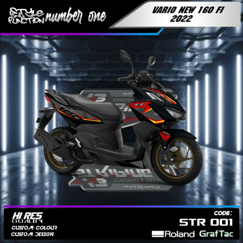 Striping Honda New Vario 160 Fi 2022 Motif Custom