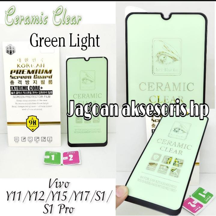 Tempered Glass Ceramic Film Vivo Y11 Y12 Y15 Y17 6.38 inchi GREEN LIGHT Anti Radiasi Protection eye