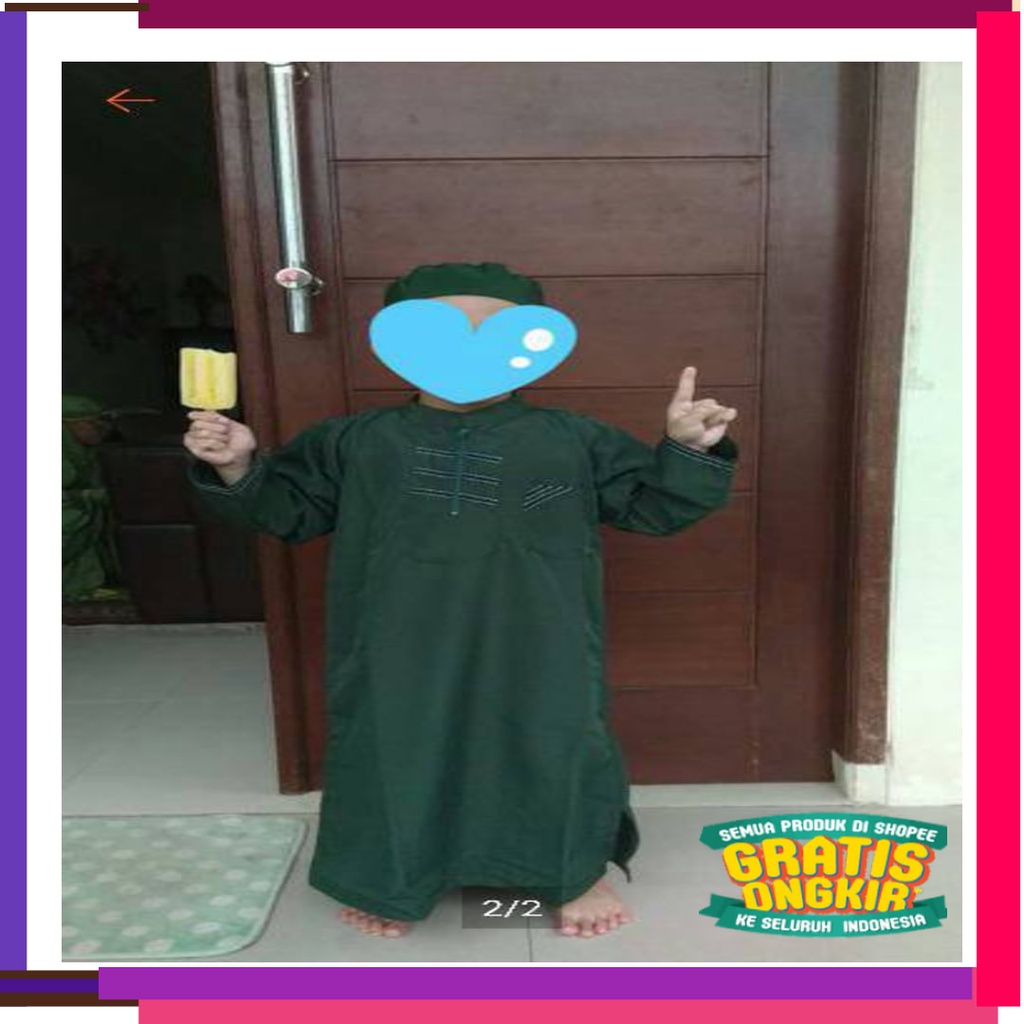 Lucu Keren Motif Polkadot BUnga KOtak / SERI A ( SIZE 0,1,2,3 )GAMIS KOKO ANAK AZFAR List hitam FREE