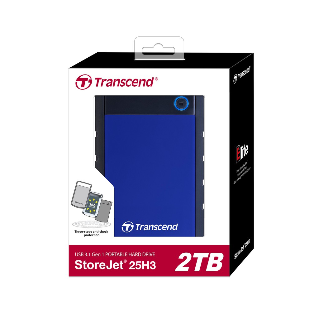 Transcend StoreJet 25H3 2TB Hardisk External Antishock