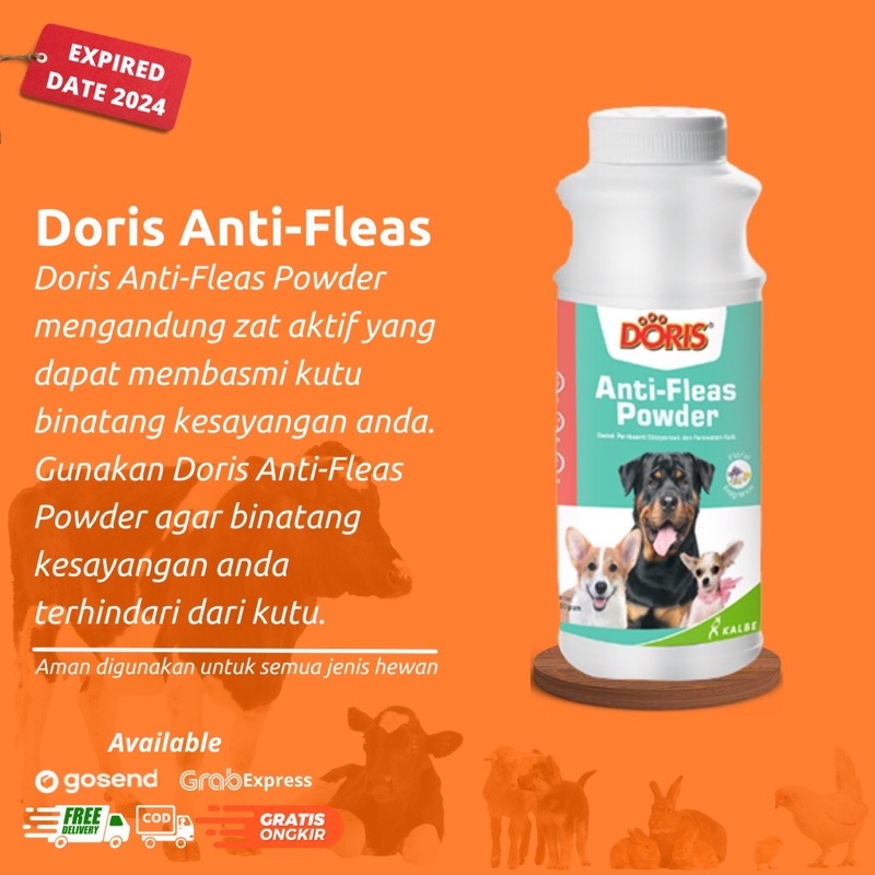 Doris bedak kutu anjing - Doris anti fleas