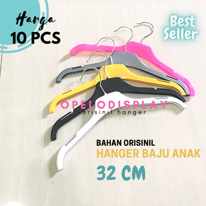 ( 10 PCS ) HANGER BAJU ANAK 32 / GANTUNGAN BAJU ANAK BUTIK