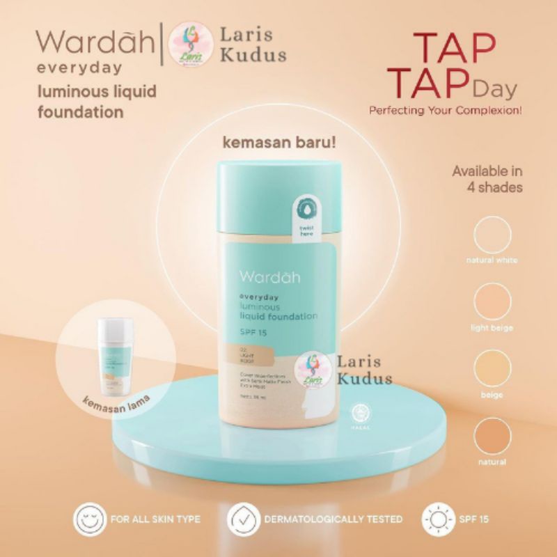 Wardah Everyday Luminous Liquid Foundation/Wardah Foundation/Wardah Liquid Foundation/Promo Wardah