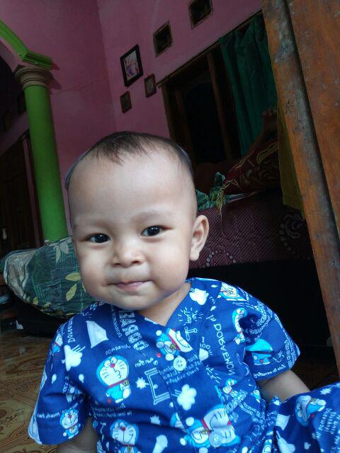 Piyama Doraemon Pintu Ajaib Biru Muda