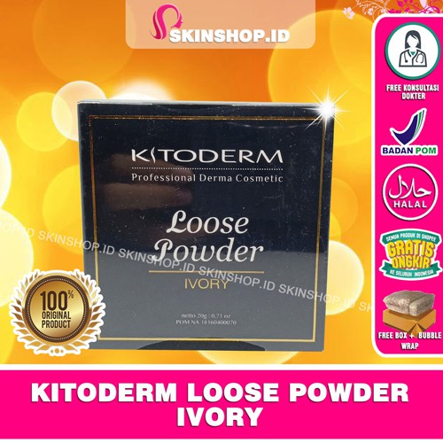 Kitoderm Loose Powder Ivory 20gr Original / Bedak Tabur Warna Ivory BPOM Aman