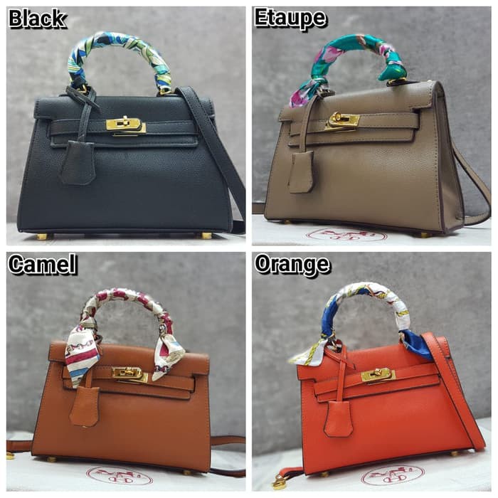 TAS WANITA KEKINIAN DAN TERMURAH Kelly mini 20cm epsom GHW SS incld twilly dustbag mirror  GB864