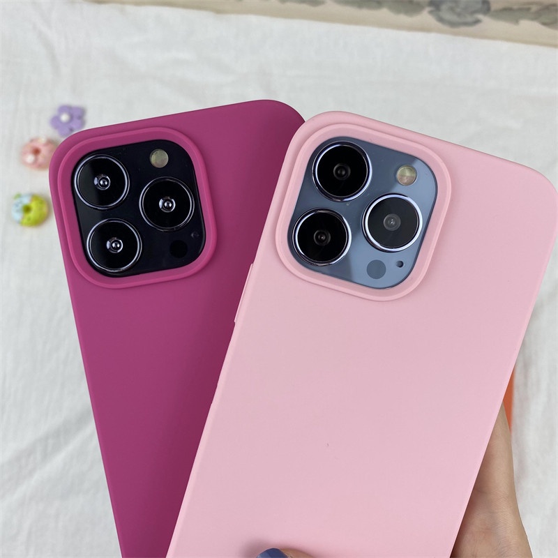 Soft Case Silikon Motif Buah Naga Warna Pink Apricot Oranye Untuk IPhone 11 12 13 Pro X XR XS Max 7 8 Plus