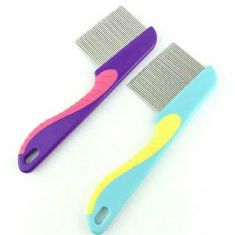 ⭐ Jendela Kosmetik ⭐ ( GAGANG ) Sisir Kutu Gagang / Serit Kutu / Sisir kutu Rambut / Sisir Ketombe / Sisir Kutu Besi / Alat Pembersih Kutu