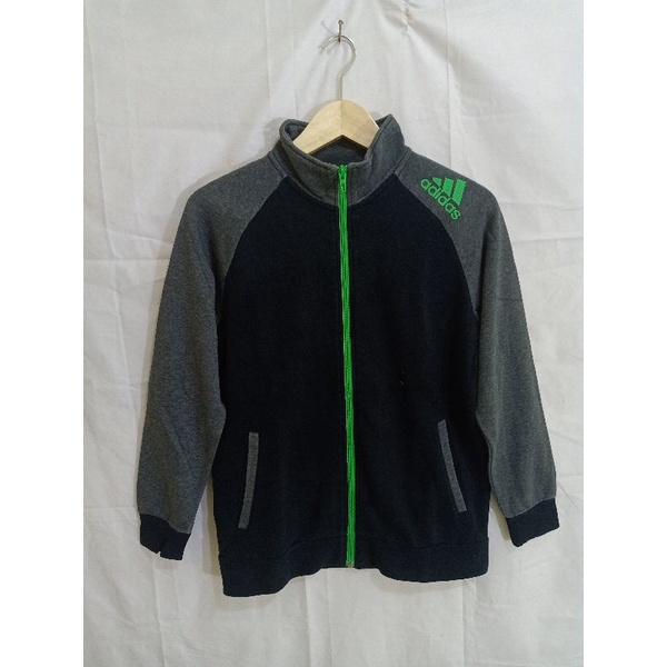 Jaket Olahraga / Jaket Sport Adidas Turtle Neck ( Thrift / Second / Preloved / Bekas )