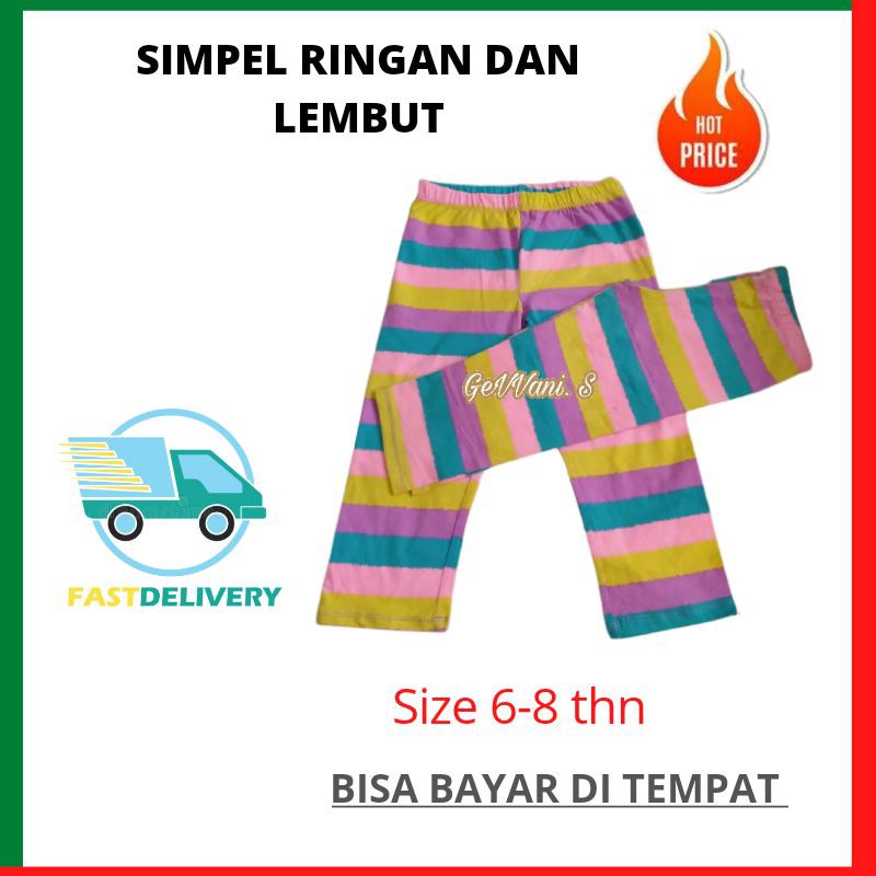 Legging Anak Perempuan Lejing Anak Cewek Cewe Murah Original Branded 6-8 tahun