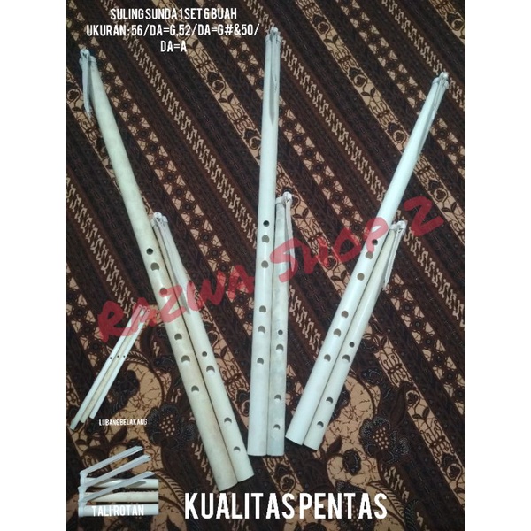 Suling Bambu/Suling Sunda Harga promo 1 paket 6 buah